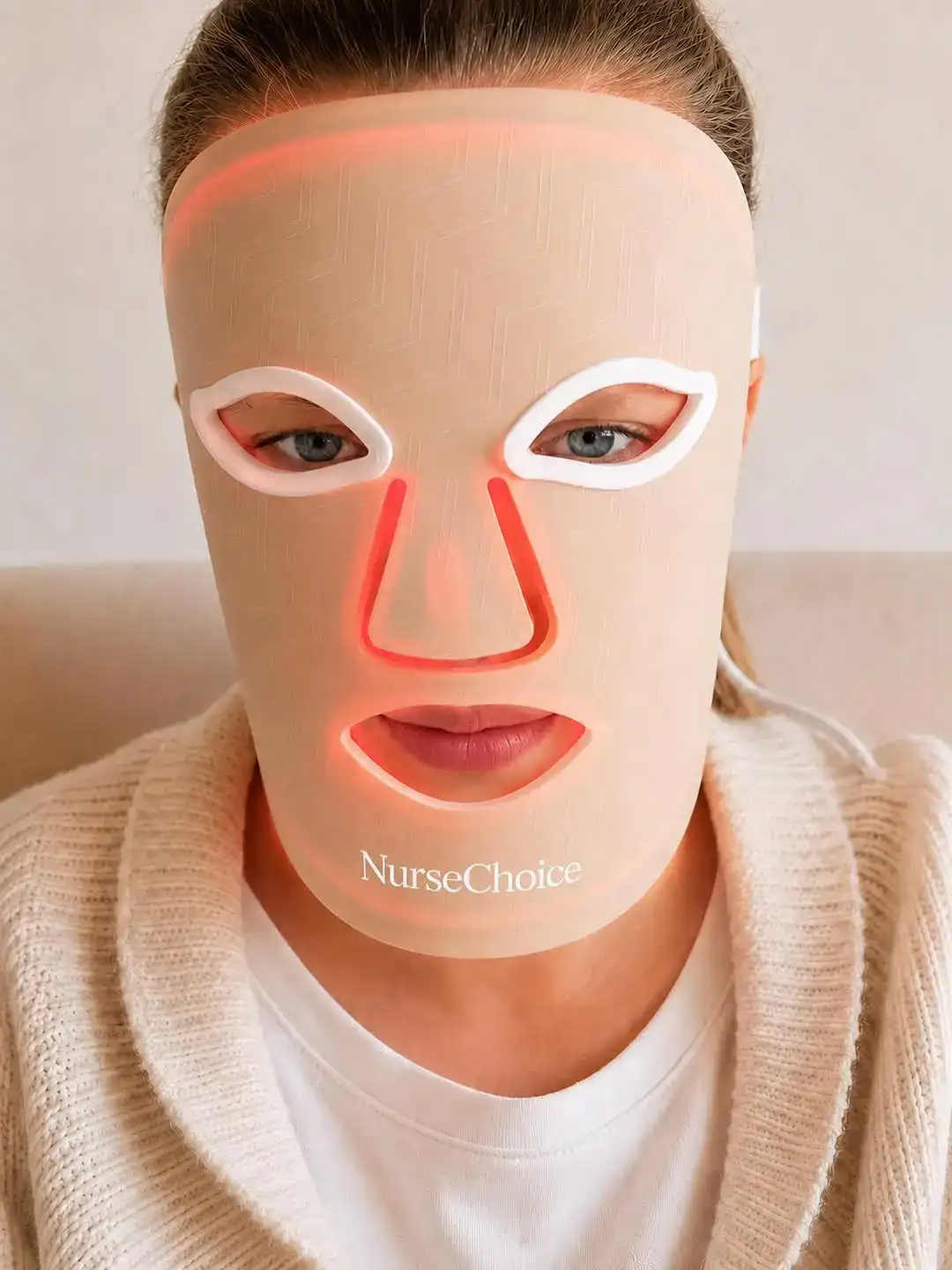 LED light therapy in use at the Enrich Aesthetics clinic in Wangi Wangi, Lake Macquarie